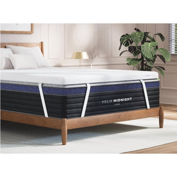 Helix Premium Memory Foam Mattress Topper with GlacioTex, Full Firm