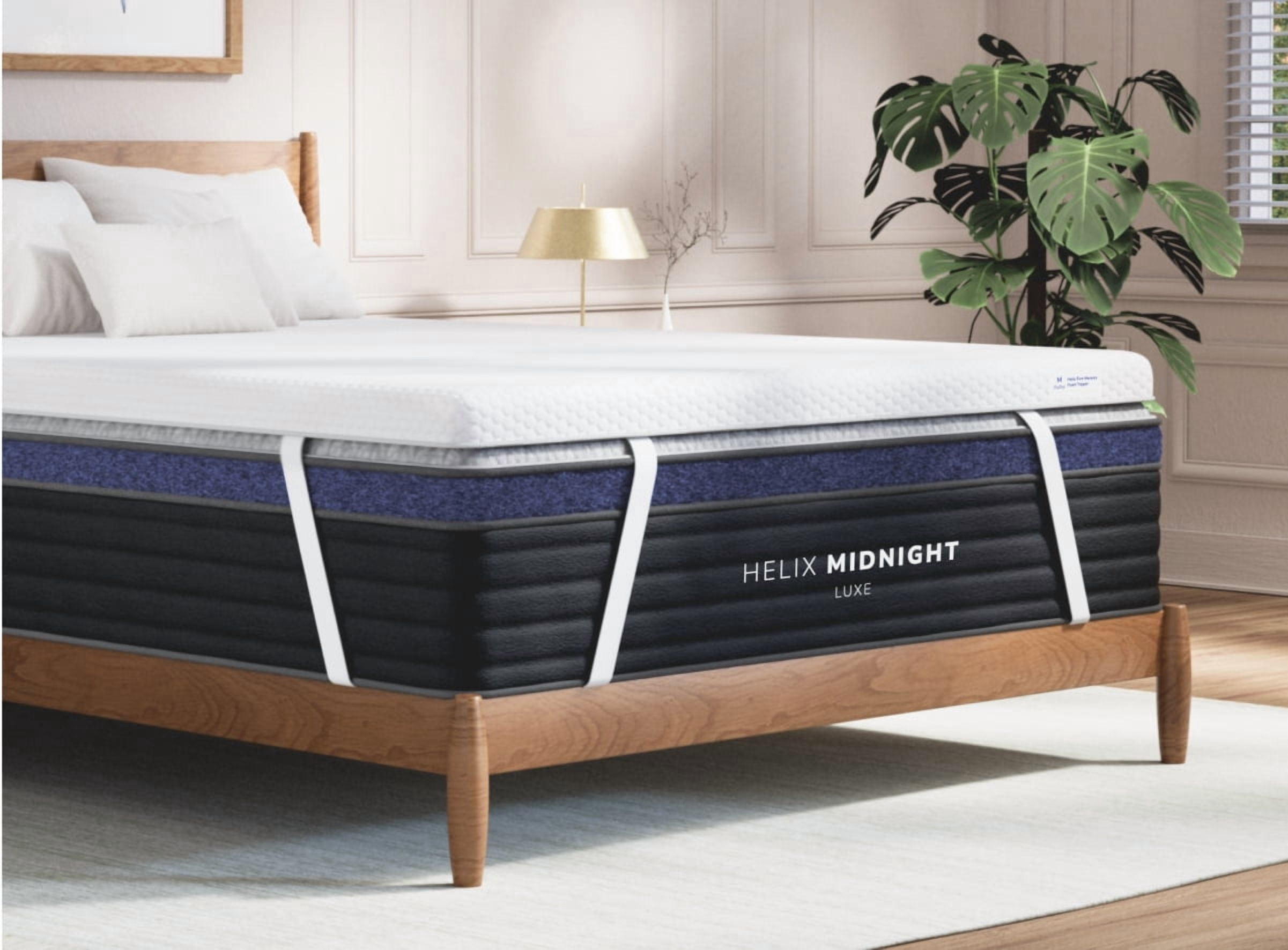 Helix Premium Memory Foam Mattress Topper with GlacioTex, Twin XL Firm