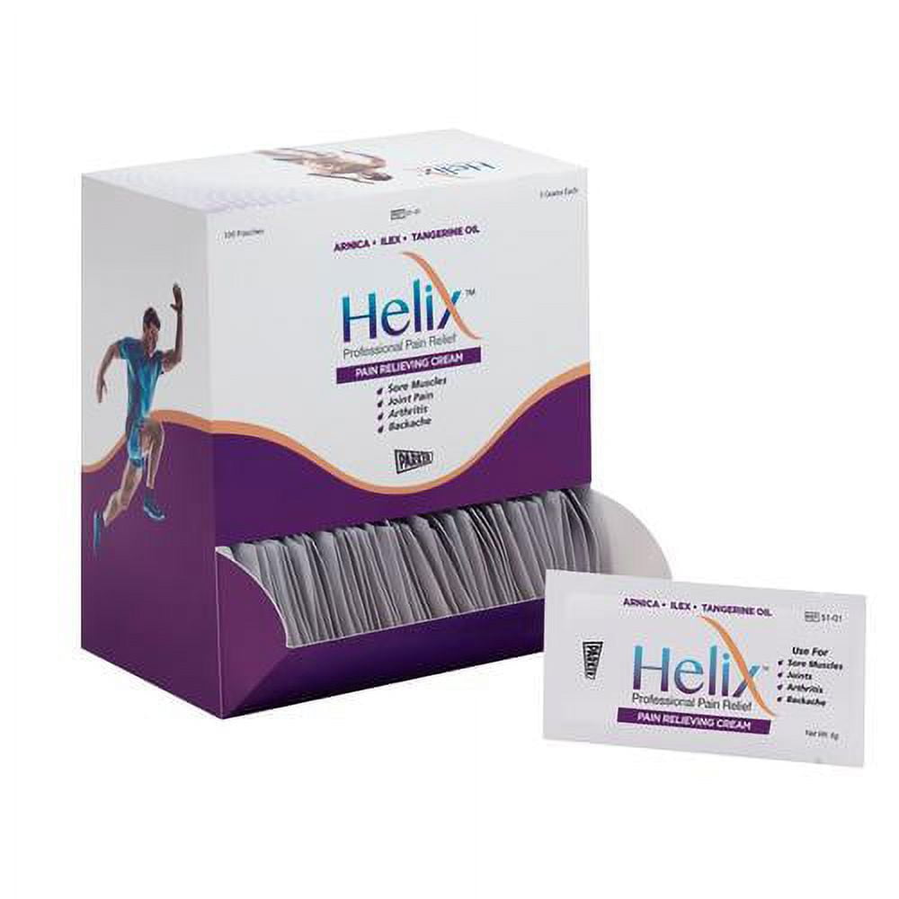Helix Professional Pain Relief Cream, 5 Gram Sample, Box of 100