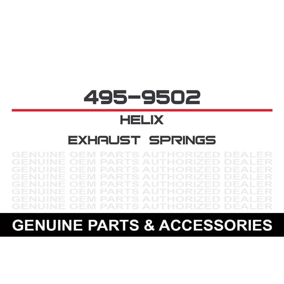 Helix Racing Products 495-9502; Exhaust Springs Zinc 95-mm