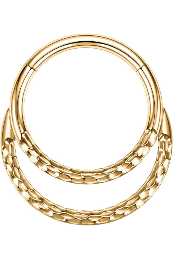 Helix Rook Earrings Pro Double Open Stack Sleeper Earring 316L Surgical Steel 16G 7mm 8mm 10mm CZ Daith Cartilage Tragus Piercing Jewelry Septum Clicker[u858]