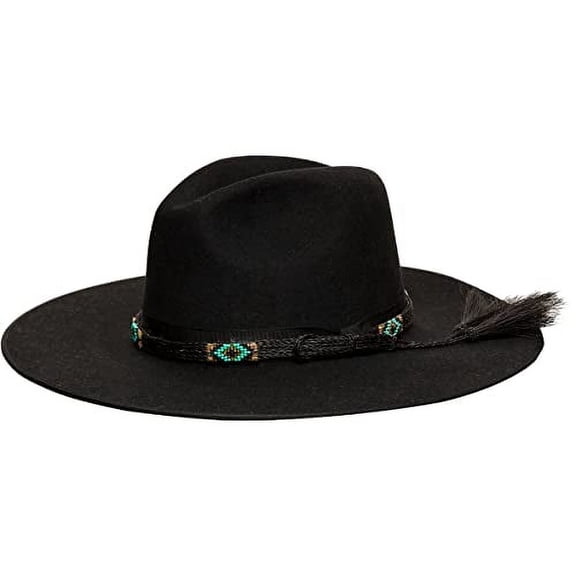 Helix Wool Felt Fedora Hat - M - Black