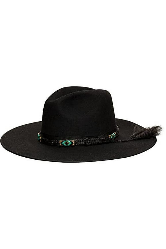 Helix Wool Felt Fedora Hat - M - Black