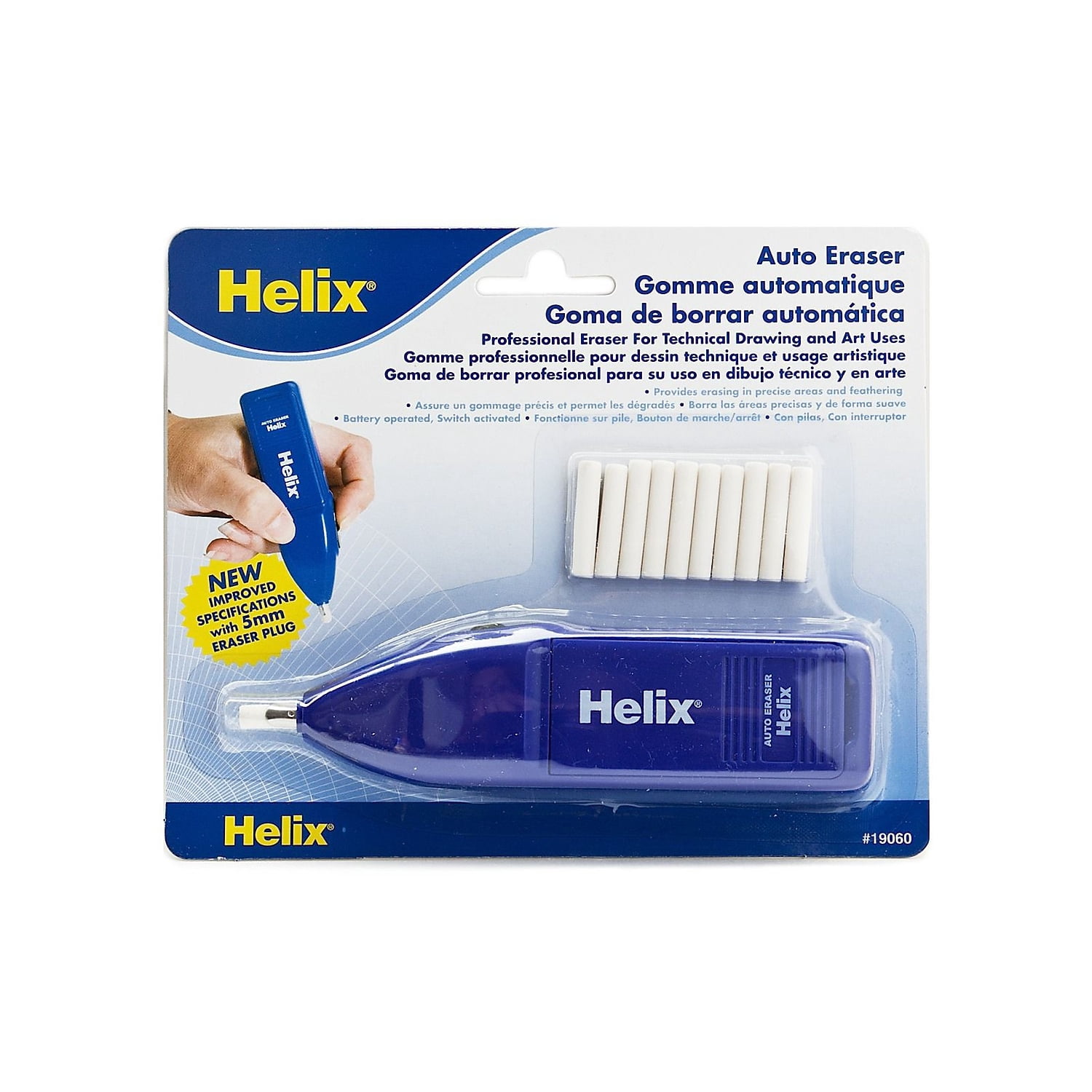 Helix Stick Eraser White 2/Pack (65099-PK2)