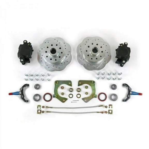 Helix Suspension 11 in. Big Brake Drop Spindle Conversion Kit with GM Bolt Pattern for Mustang II