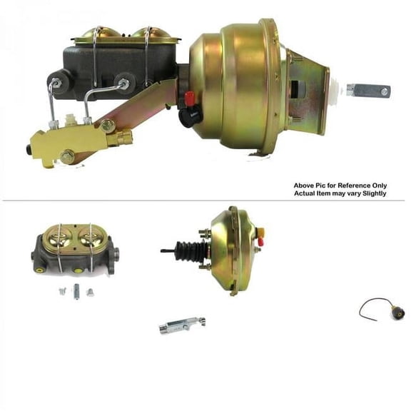 Helix Suspension Brakes & Steering  1964-1972 Chevy Chevelle Firewall Mount Power 9 in. Single Brake Booster Kit Disc & Drum