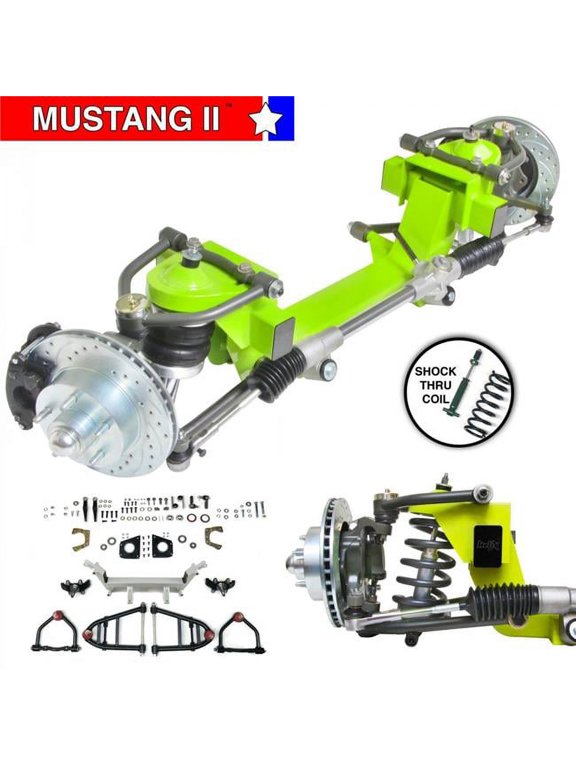 Suspension Brakes & Steering 2 IFS Shx Thru Coil with 2 in. Drop 5 x 4.5 Manual LH Rack No Xmember for 68-72 Chevy Nova Mustang