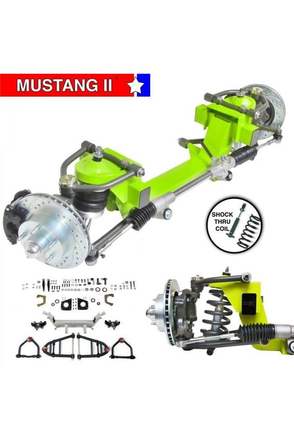 Helix Suspension Brakes & Steering  2 IFS Shx Thru Coil with 2 in. Drop 6 x 5.5 Manual LH Rack No Xmember for 68-72 Chevy Nova Mustang