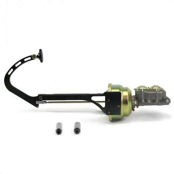 Helix Suspension Brakes & Steering 320653 8 in. Dual Drum & Drum Brake Pedal Kit with 3 in. Black Pad for 1955-1957 Chevy Tri-195