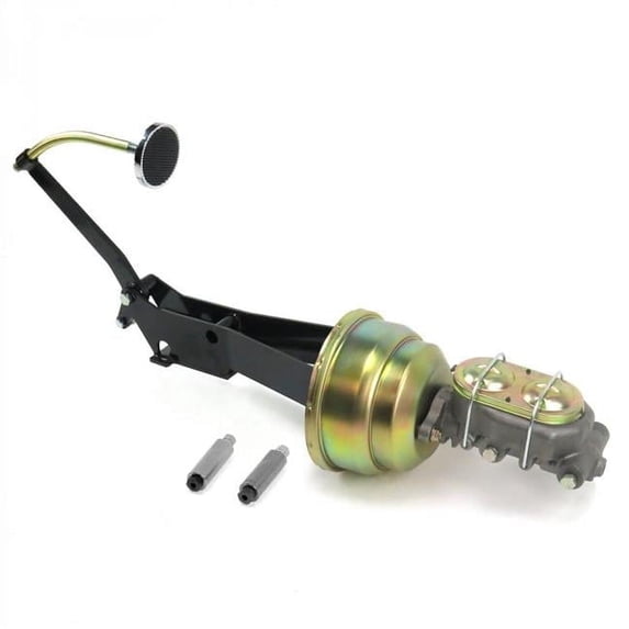 Helix Suspension Brakes & Steering 325058 7 in. Dual Disc & Drum Brake Pedal Kit with 3 in. Chrome Pad for 1949-1954 Chevy Car