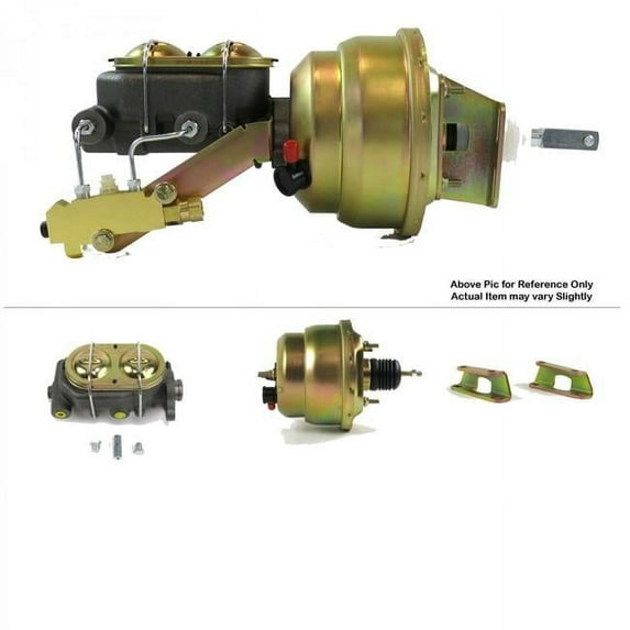 Helix Suspension Brakes & Steering 327525 1961-1964 Ford Truck Firewall Mount Power 7 in. Dual Brake Booster Kit Disc & Drum