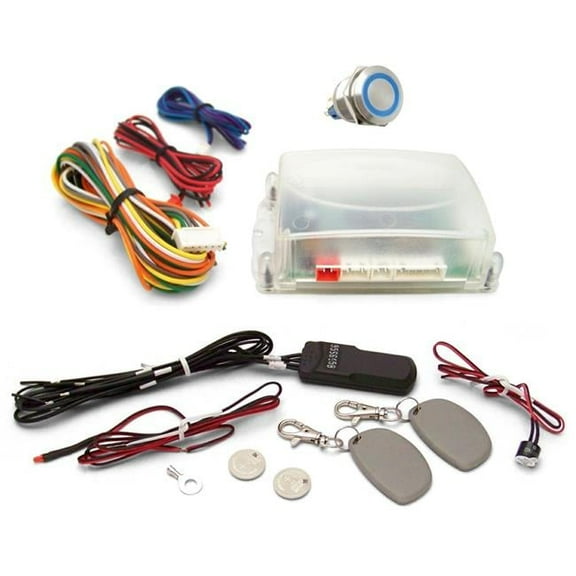Helix Suspension Brakes & Steering 561 One Touch Engine Start Kit with RFID - Blue illuminated Button