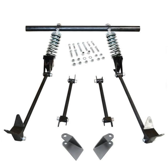 Helix Suspension Brakes & Steering 685878 Triangulated Rear 4-Link Assembly with 37 Coilovers for 1937 Ford Delivery, Slantback & Humpback