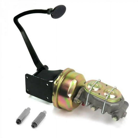 Helix Suspension Brakes & Steering 8 in. Single Drum & Drum Brake Pedal Kit with Small Oval Black Pad for 1947-1954 Chevy Truck