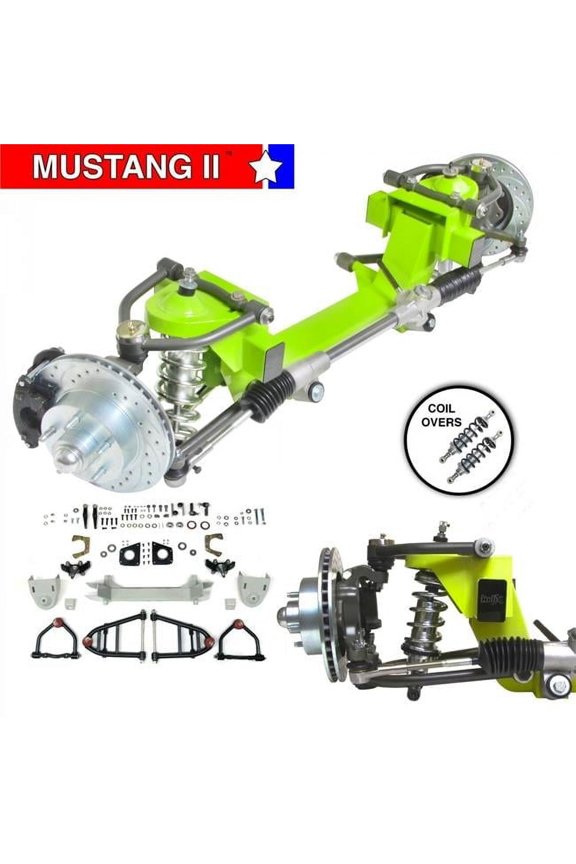 Helix Suspension Brakes & Steering II IFS Coil Over with 2 in. Drop 5 x 5 Manual LHD Rack for 68-72 Chevy Nova Mustang