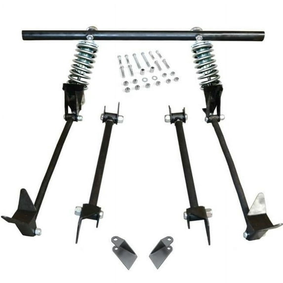 Helix Suspension Brakes & Steering 685916 Triangulated Rear 4-Link Kit with Coilovers for 1947 Ford Convertible - 2, 4-Door