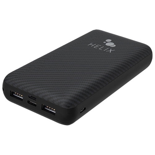 Helix TurboV+ 20000mAh Power Bank - Black | Portable USB-C Fast Charging Battery Pack for Smartphones, Tablets & USB Devices