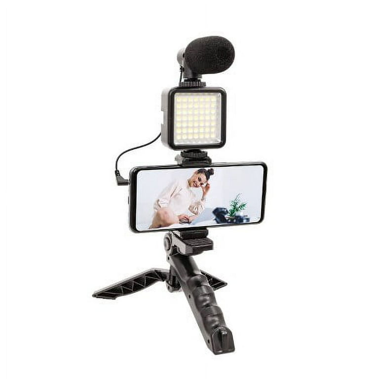 Helix Vlogger Pro Desktop Studio Kit, Black, Condenser Mic, LED