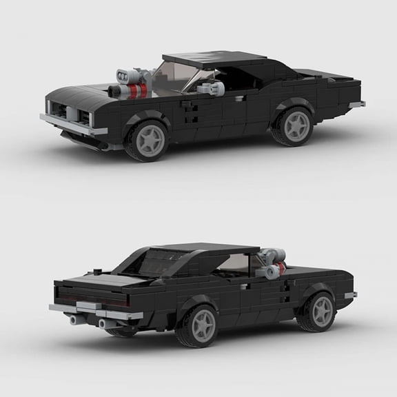 Hell Charger MOC Model City Racing Car Speed Champions Building Blocks Bricks Technique Supercar Racers Vehicles Kid Toys Gift