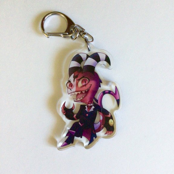 Hell Demon Imp Boss Acrylic Keychain Cute Chibi Fan Art Bag Charm
