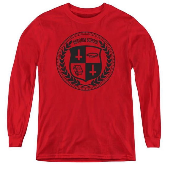 Hell Fest & Deform School-Youth Long Sleeve Tee, Red - Large