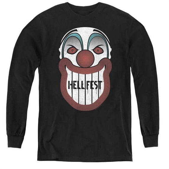 Hell Fest & Facade-Youth Long Sleeve Tee, Black - Large