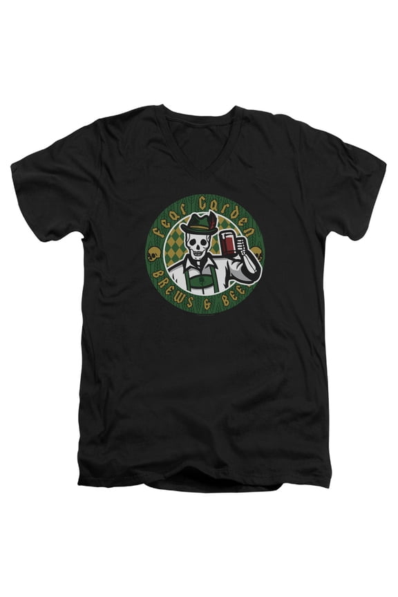 Hell Fest Fear Garden Adult V-Neck 30/1 T-Shirt Black