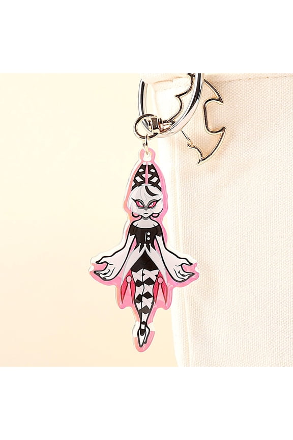 Hell Hotel Villain Character Epoxy Acrylic Keychain 3in 2in Cute Chibi Bag Charm