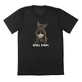 thumbnail image 1 of Hell Nah Humor Graphic Black Mens T-Shirt, 1 of 1