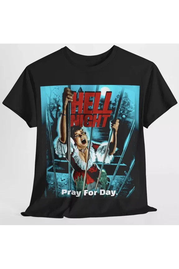 Hell Night T Shirt - Linda Blair - 80's Horror Classic Halloween Retro Tee - New | eBay