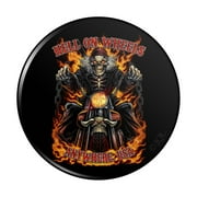 Hell On Wheels Motorcycle Skeleton Kitchen Refrigerator Locker Button Magnet