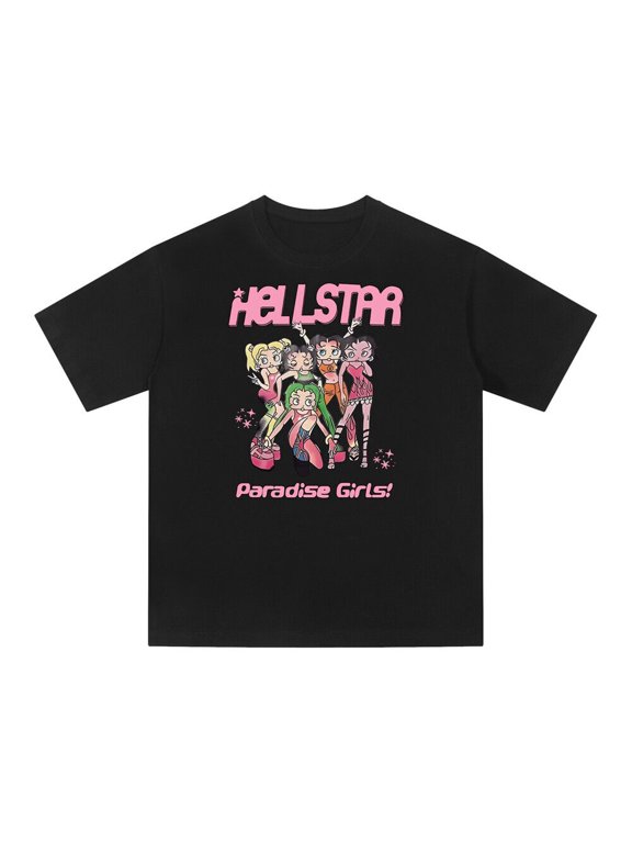 Hell Paradise star Girl pattern Tee High Street Fashion Short Sleeve T-shirt