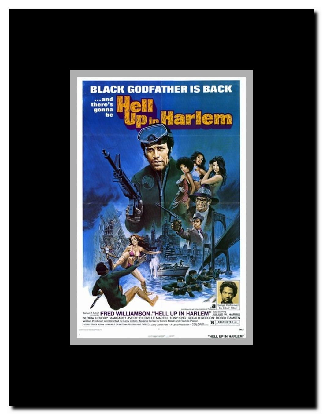 Hell Up in Harlem Framed Movie Poster