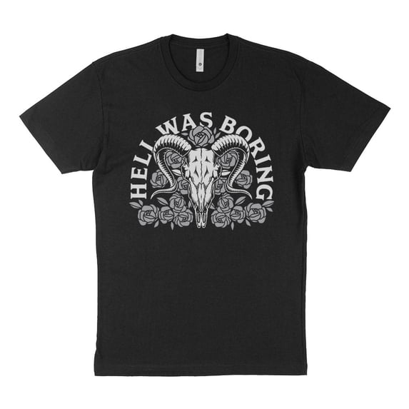 Hell Was Boring Shirt Unisex Small Black