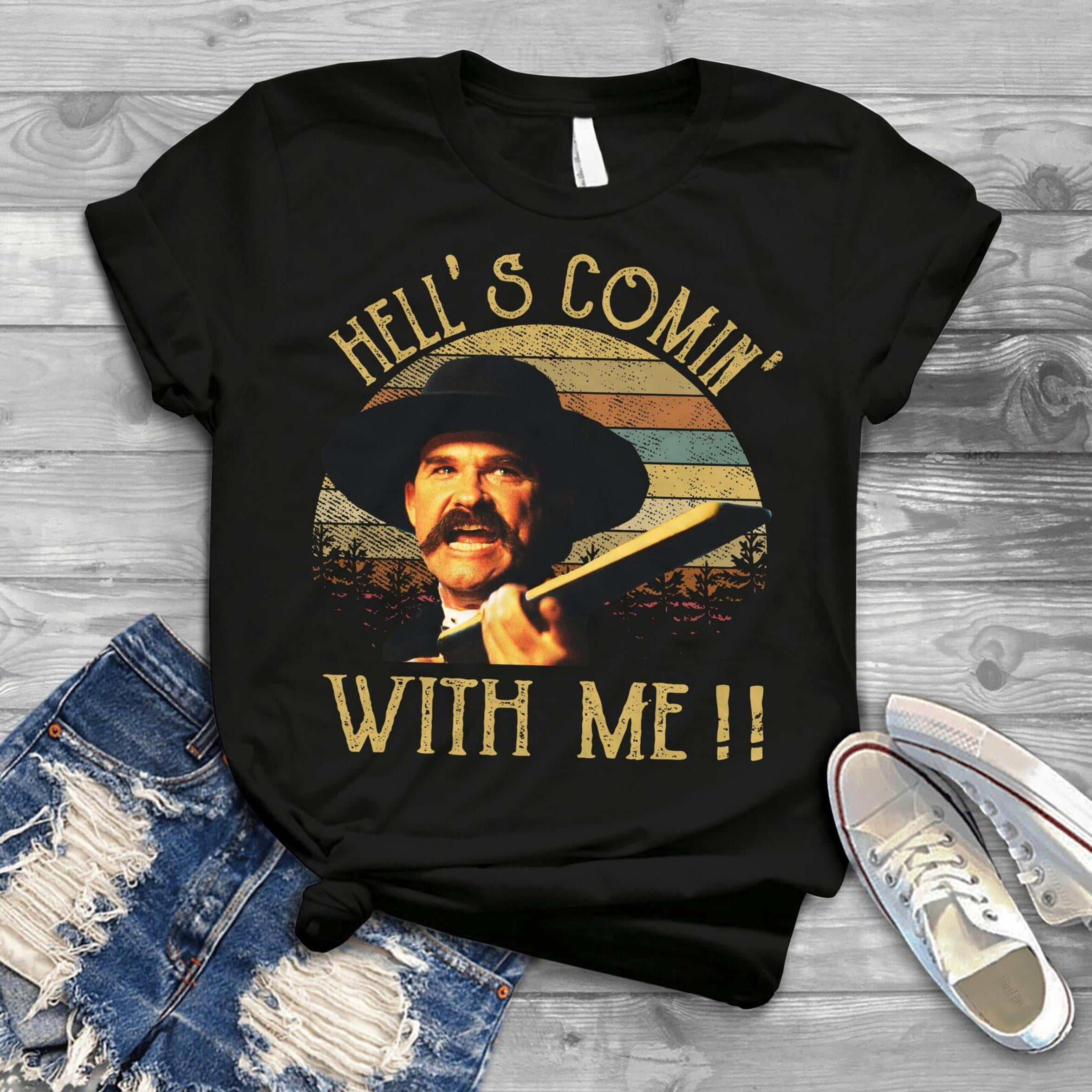 Hell's Coming with Me Doc Holliday Vintage T-Shirt, Tombstone Doc ...