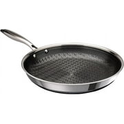 Hells Kitchen PFAS-FREE Ceramic Hybrid 11 Fry Pan, Nonstick, Scratch-Resistant, Ergonomic Handle, Dishwasher Safe, Multi-Cooktop, and Oven-Safe