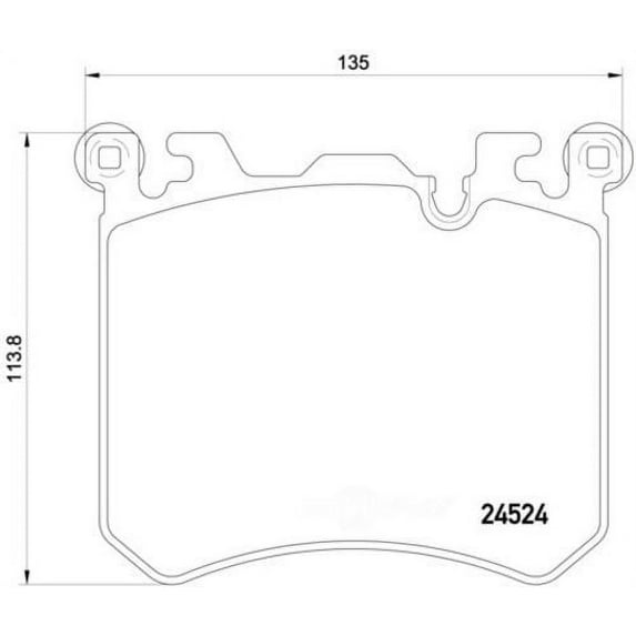 Hella 355020431 OEM - OE Formulated Friction Material Fits select: 2010-2013 BMW X5 M, 2010-2014 BMW X6 M