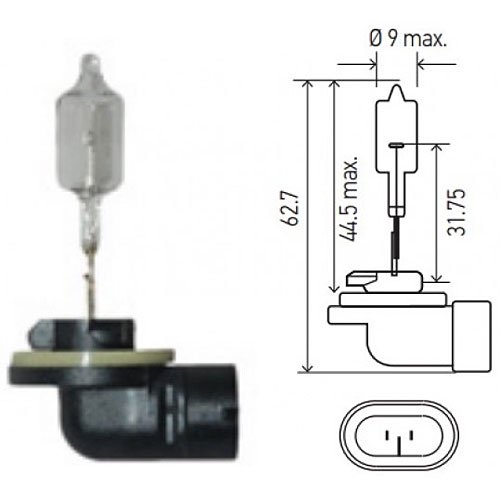 HELLA 888 Standard Halogen Bulb, 12 V, 50W