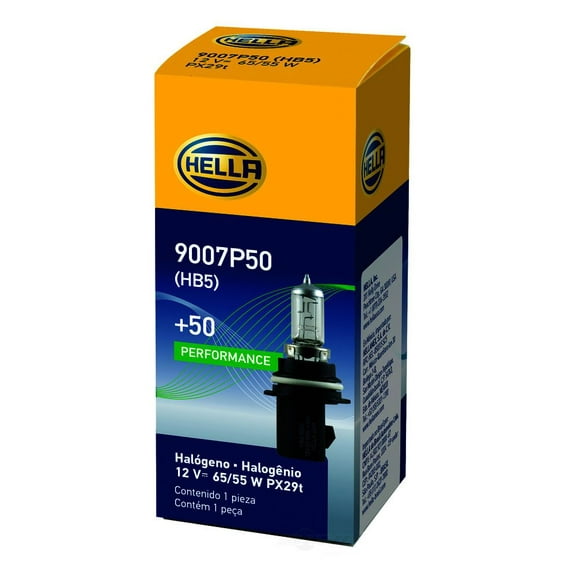 Hella 9007P50 Performance Halogen Bulb. Up to 50% brighter compared to HELLA Standard