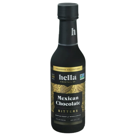 Hella Cocktail Co. Founders' Collection Mexican Chocolate Bitters (5 Fl Oz) - Craft Cocktail Bitters made with Real Cocoa and Whole Spices
