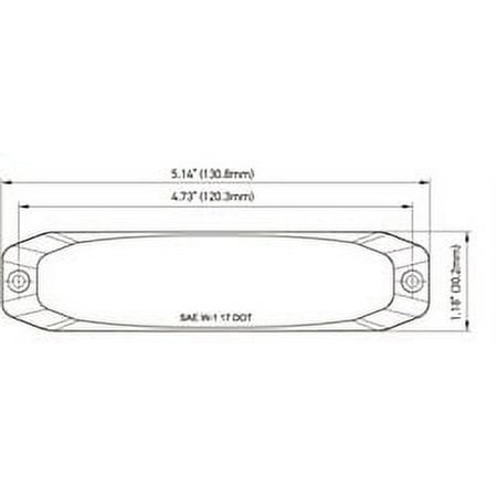 Hella H22897031 5.1 in. 6-LED MST6E Bolt-On Mount Red LED Strobe Light