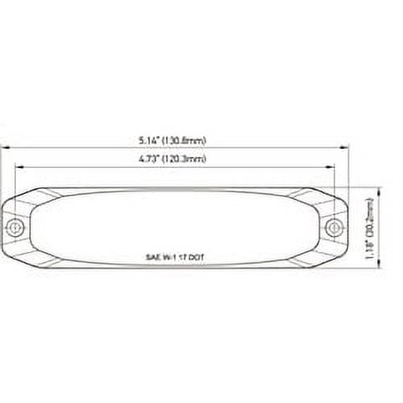 Hella H22897031 5.1 in. 6-LED MST6E Bolt-On Mount Red LED Strobe Light