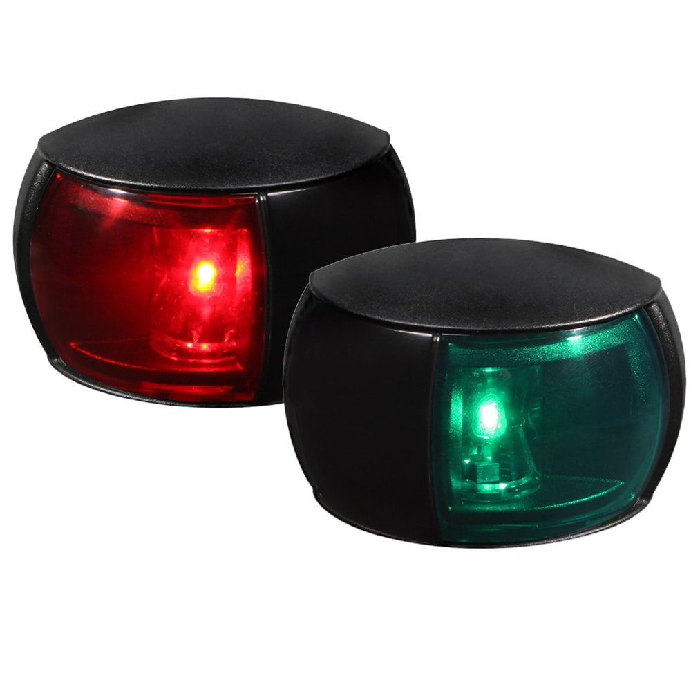 Hella Marine NaviLED Deck Mount Port & Starboard Pair - 2nm - Colored Lens/Black Housing main image 1