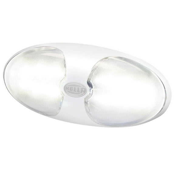 Hella Marine DuraLED 12 Interior/Exterior Lamp w/Switch - White LED - White Housing | Bundle of 2 Each