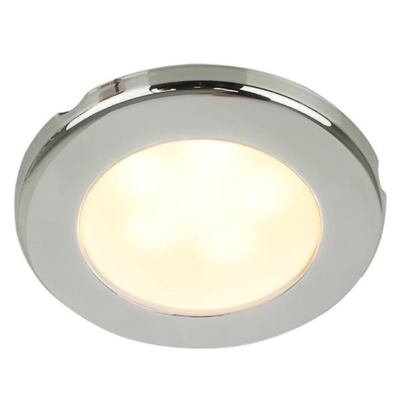 Hella Marine EuroLED 75 3 Round Screw Mount Down Light - Warm White LED - Stainless Steel Rim - 24V