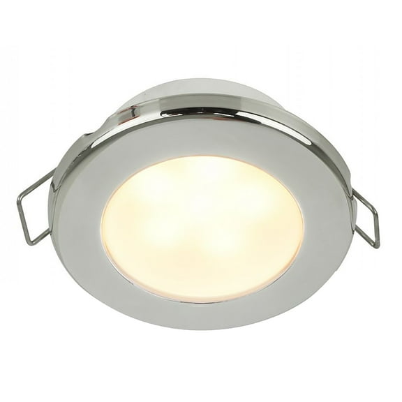 Hella Marine EuroLED 75 3" Round Spring Mount Down Light - Warm White LED - Stainless Steel Rim - 24V | Bundle of 2