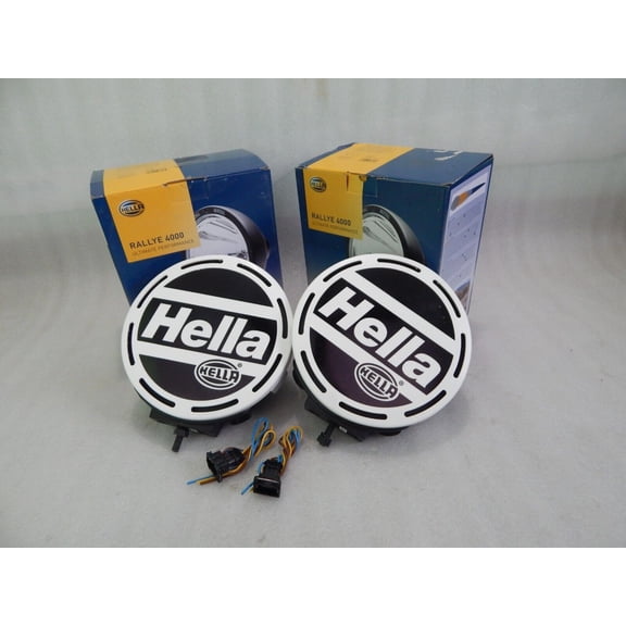 Hella Rallye 4000 1365 & 1366 Pencil & Spread Beam Driving Lights Round Black x2