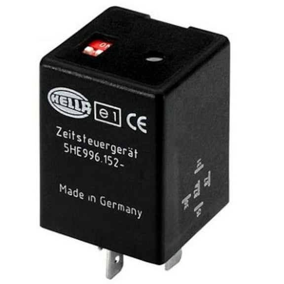 Hella 996152131 12V Delay On Release, Time Delay Relay, Black