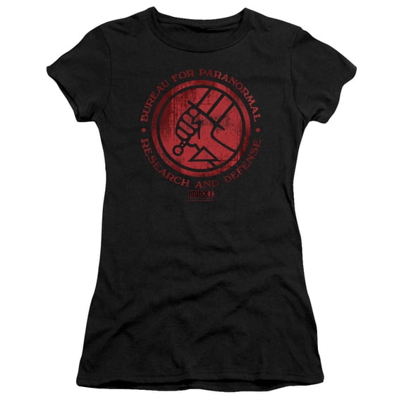 Hellboy Ii - Bprd Logo - Juniors Teen Girls Cap Sleeve Shirt - Small