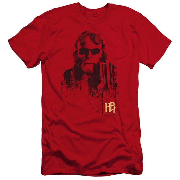 Hellboy Ii - Splatter Gun - Premium Slim Fit Short Sleeve Shirt - Large